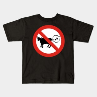 No Farting Cow Sign Kids T-Shirt